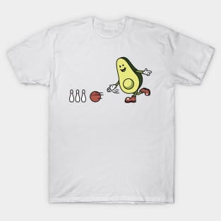 Avocado Playing Bowling T-Shirt